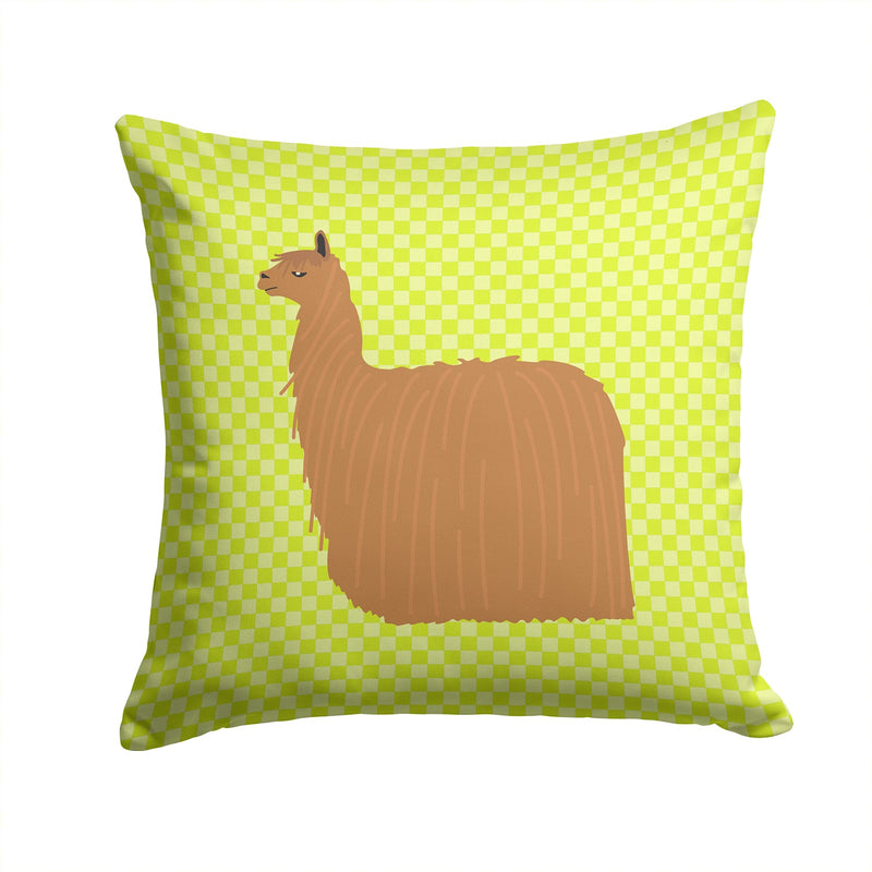 Alpaca Suri Green Fabric Decorative Pillow BB7746PW1414