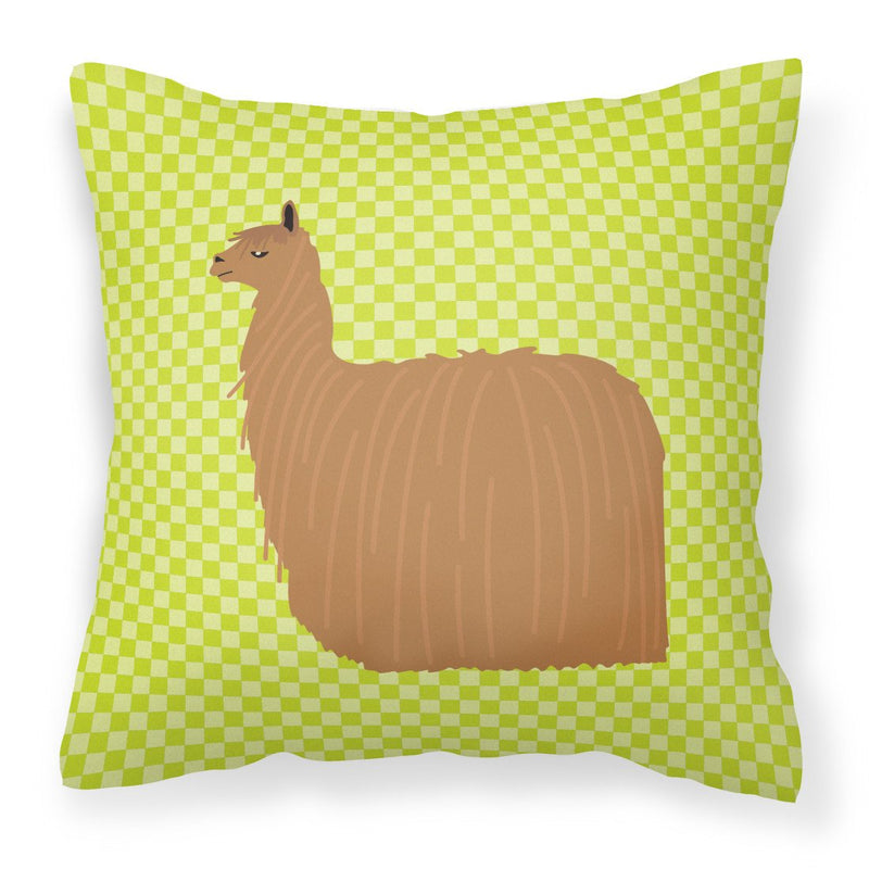 Alpaca Suri Green Fabric Decorative Pillow BB7746PW1818