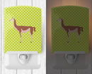 Guanaco Green Ceramic Night Light Compact, UL-Certified, Ideal for Bedroom, Bathroom, Nursery, Hallway, Kitchen, 6x4x3, Multicolor