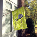 Rhea Green House Flag 28x40 Porch Sleeve Pole Decorative Outside Yard Banner Artwork Wall Hanging, Polyester