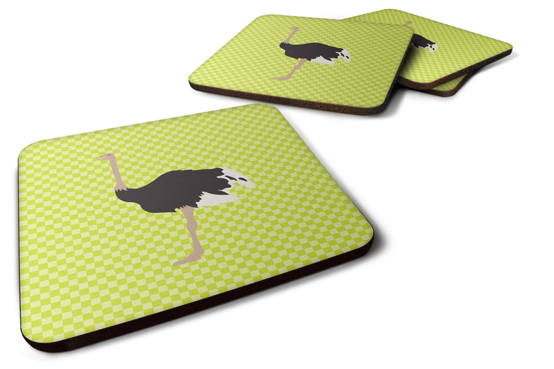 Common Ostrich Green Foam Coaster Set of 4 BB7750FC