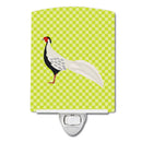 Silver Pheasant Green Ceramic Night Light Compact, UL-Certified, Ideal for Bedroom, Bathroom, Nursery, Hallway, Kitchen, 6x4x3, Multicolor