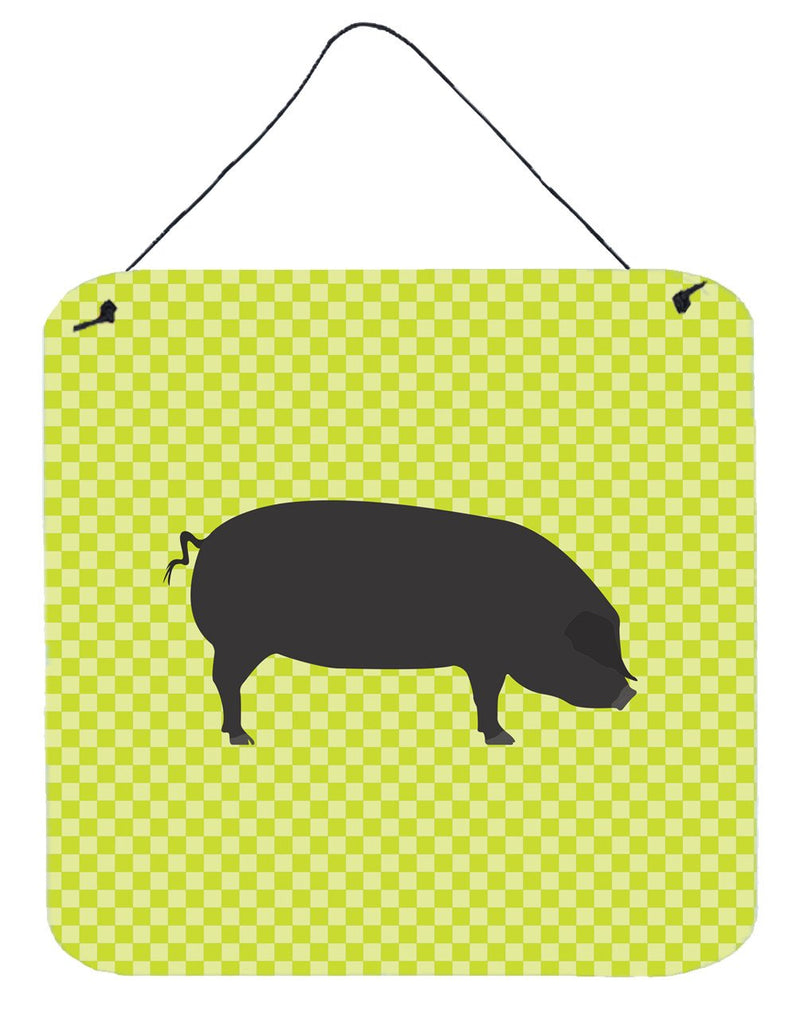 Devon Large Black Pig Green Wall or Door Hanging Prints BB7757DS66