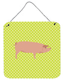 American Landrace Pig Green Wall or Door Hanging Prints BB7758DS66