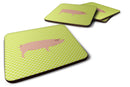 American Landrace Pig Green Foam Coaster  BB7758FC