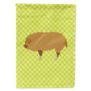 Hungarian Mangalica Pig Green House Flag 28x40 Porch Sleeve Pole Decorative Outside Yard Banner Artwork Wall Hanging, Polyester