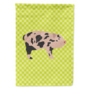 Mini Miniature Pig Green House Flag 28x40 Porch Sleeve Pole Decorative Outside Yard Banner Artwork Wall Hanging, Polyester