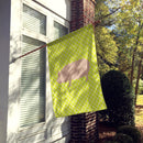 Welsh Pig Green House Flag 28x40 Porch Sleeve Pole Decorative Outside Yard Banner Artwork Wall Hanging, Polyester