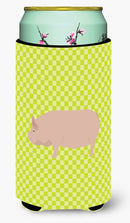 Welsh Pig Green Tall Boy Hugger Can Cooler Sleeve Machine Washable Drink Collapsible Insulator Beverage Insulated Holder