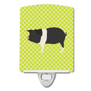 Hampshire Pig Green Ceramic Night Light Compact, UL-Certified, Ideal for Bedroom, Bathroom, Nursery, Hallway, Kitchen, 6x4x3, Multicolor