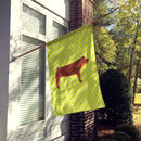 Duroc Pig Green House Flag 28x40 Porch Sleeve Pole Decorative Outside Yard Banner Artwork Wall Hanging, Polyester