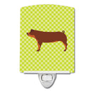 Duroc Pig Green Ceramic Night Light Compact, UL-Certified, Ideal for Bedroom, Bathroom, Nursery, Hallway, Kitchen, 6x4x3, Multicolor