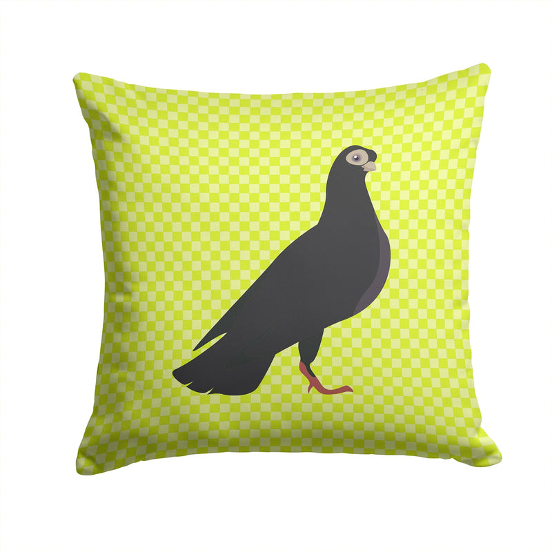 Budapest Highflyer Pigeon Green Fabric Decorative Pillow BB7773PW1414