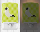 Nun Pigeon Green Ceramic Night Light Compact, UL-Certified, Ideal for Bedroom, Bathroom, Nursery, Hallway, Kitchen, 6x4x3, Multicolor