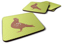 African Owl Pigeon Green Foam Coaster  BB7779FC