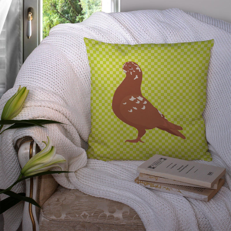 African Owl Pigeon Green Fabric Decorative Pillow BB7779PW1414