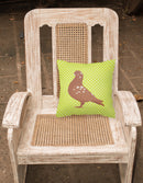 African Owl Pigeon Green Fabric Decorative Pillow BB7779PW1818