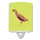 Golden Phoenix Quail Green Ceramic Night Light Compact, UL-Certified, Ideal for Bedroom, Bathroom, Nursery, Hallway, Kitchen, 6x4x3, Multicolor