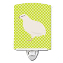 Texas Quail Green Ceramic Night Light Compact, UL-Certified, Ideal for Bedroom, Bathroom, Nursery, Hallway, Kitchen, 6x4x3, Multicolor