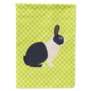 Dutch Rabbit Green House Flag 28x40 Porch Sleeve Pole Decorative Outside Yard Banner Artwork Wall Hanging, Polyester