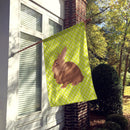 Lionhead Rabbit Green House Flag 28x40 Porch Sleeve Pole Decorative Outside Yard Banner Artwork Wall Hanging, Polyester
