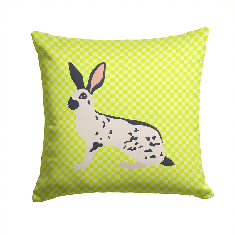 English Spot Rabbit Green Fabric Decorative Pillow BB7787PW1414