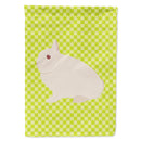 Hermelin Rabbit Green House Flag 28x40 Porch Sleeve Pole Decorative Outside Yard Banner Artwork Wall Hanging, Polyester