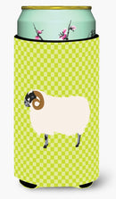 Scottish Blackface Sheep Green Tall Boy Hugger Can Cooler Sleeve Machine Washable Drink Collapsible Insulator Beverage Insulated Holder