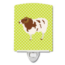 Jacob Sheep Green Ceramic Night Light Compact, UL-Certified, Ideal for Bedroom, Bathroom, Nursery, Hallway, Kitchen, 6x4x3, Multicolor