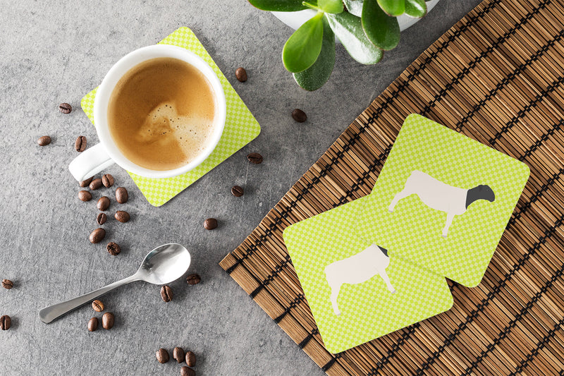 Dorper Sheep Green Foam Coaster Set of 4 BB7804FC