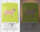 Kerry Hill Sheep Green Ceramic Night Light Compact, UL-Certified, Ideal for Bedroom, Bathroom, Nursery, Hallway, Kitchen, 6x4x3, Multicolor