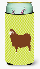 Merino Sheep Green Tall Boy Hugger Can Cooler Sleeve Machine Washable Drink Collapsible Insulator Beverage Insulated Holder
