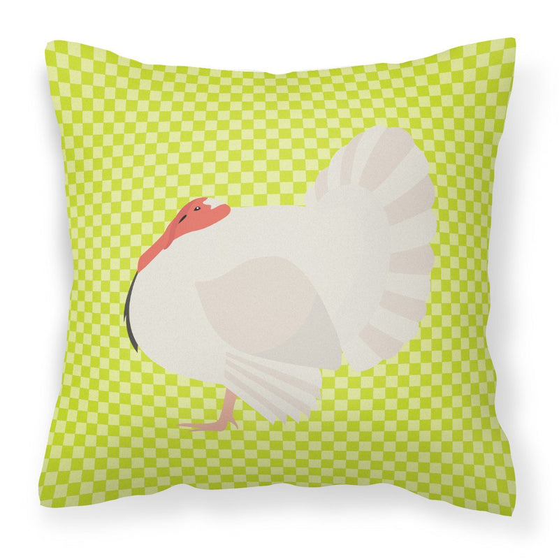 White Holland Turkey Green Fabric Decorative Pillow BB7809PW1818