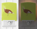 Jersey Buff Turkey Hen Green Ceramic Night Light Compact, UL-Certified, Ideal for Bedroom, Bathroom, Nursery, Hallway, Kitchen, 6x4x3, Multicolor