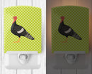 Marragansett Turkey Green Ceramic Night Light Compact, UL-Certified, Ideal for Bedroom, Bathroom, Nursery, Hallway, Kitchen, 6x4x3, Multicolor