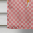 Guernsey Cow Pink Check House Flag 28x40 Porch Sleeve Pole Decorative Outside Yard Banner Artwork Wall Hanging, Polyester