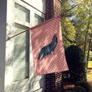 Sumatra Chicken Pink Check House Flag 28x40 Porch Sleeve Pole Decorative Outside Yard Banner Artwork Wall Hanging, Polyester