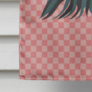 Sumatra Chicken Pink Check House Flag 28x40 Porch Sleeve Pole Decorative Outside Yard Banner Artwork Wall Hanging, Polyester