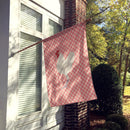 German Langshan Chicken Pink Check House Flag 28x40 Porch Sleeve Pole Decorative Outside Yard Banner Artwork Wall Hanging, Polyester
