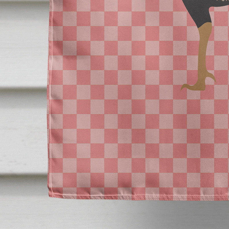 Kulang Chicken Pink Check Flag Canvas House Size BB7838CHF