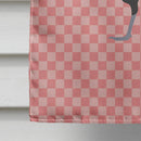 Minorca Ctalalan Chicken Pink Check House Flag 28x40 Porch Sleeve Pole Decorative Outside Yard Banner Artwork Wall Hanging, Polyester