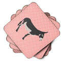 American Mammoth Jack Donkey Pink Check Foam Coaster  BB7844FC
