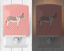 Australian Teamster Donkey Pink Check Ceramic Night Light Compact, UL-Certified, Ideal for Bedroom, Bathroom, Nursery, Hallway, Kitchen, 6x4x3, Multicolor