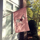 American Spotted Donkey Pink Check House Flag 28x40 Porch Sleeve Pole Decorative Outside Yard Banner Artwork Wall Hanging, Polyester