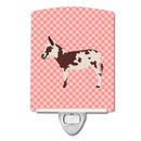 American Spotted Donkey Pink Check Ceramic Night Light BB7851CNL