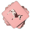 American Spotted Donkey Pink Check Foam Coaster  BB7851FC