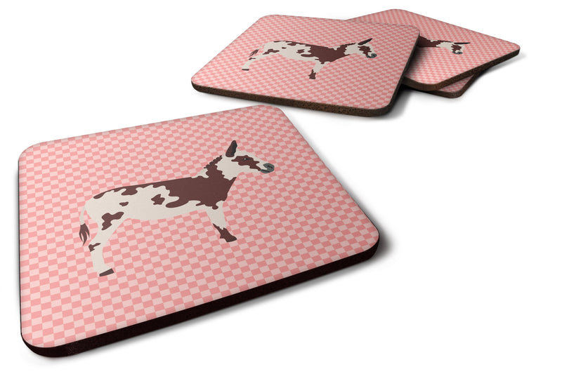 American Spotted Donkey Pink Check Foam Coaster  BB7851FC