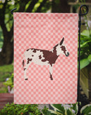 American Spotted Donkey Pink Check Garden Flag - Outdoor Decorative Yard Flag