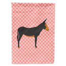 Catalan Donkey Pink Check House Flag 28x40 Porch Sleeve Pole Decorative Outside Yard Banner Artwork Wall Hanging, Polyester