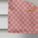 Crested Duck Pink Check House Flag 28x40 Porch Sleeve Pole Decorative Outside Yard Banner Artwork Wall Hanging, Polyester